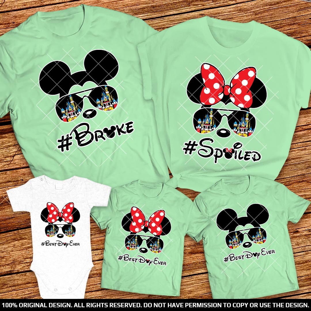 Disney Broke and Spoiled Family Shirts 