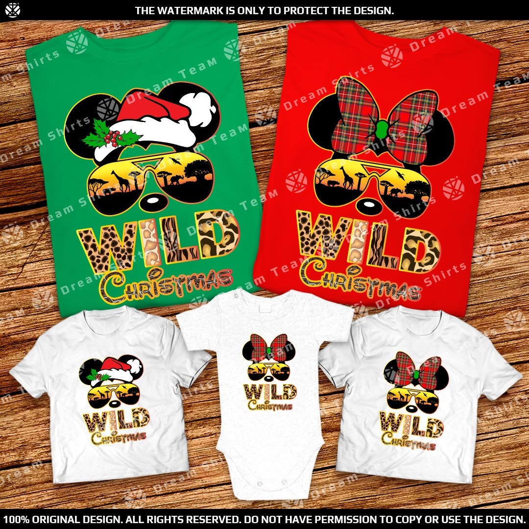Wild Christmas Animal Kingdom Theme Park Christmas Family Shirts 2024