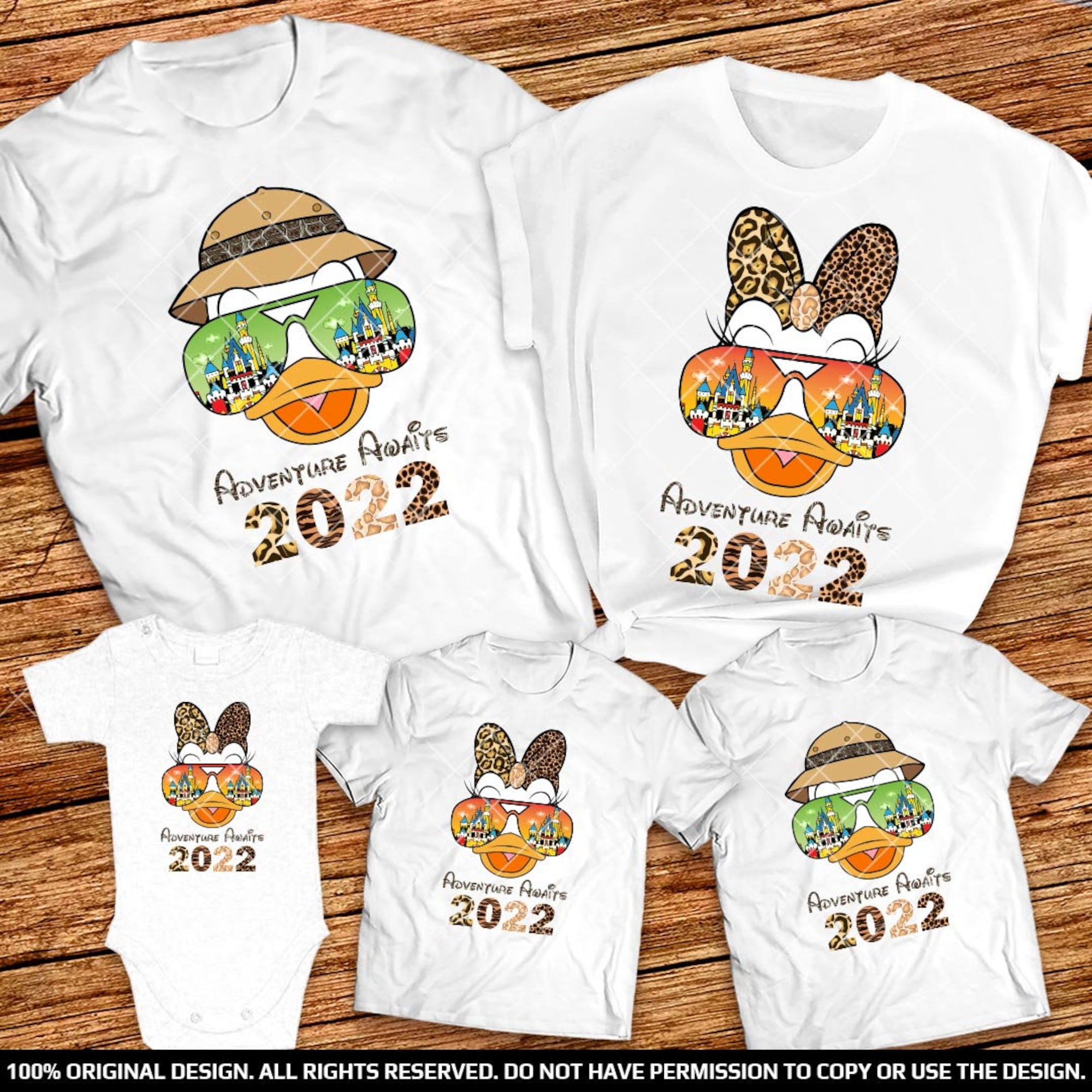 Discover Donald Und Daisy Animal Kingdom Theme Disney Custom Safari Mode T-shirt