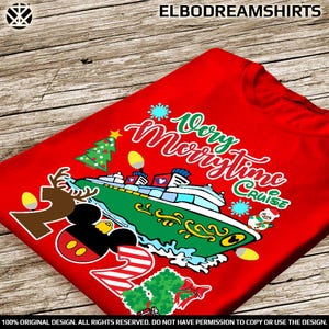 Very Merrytime Cruise 2025 Unisex T-Shirt – Disney Christmas Cruise Shirt, Matching Holiday Family Tee, Festive Red Boat Vacation Look