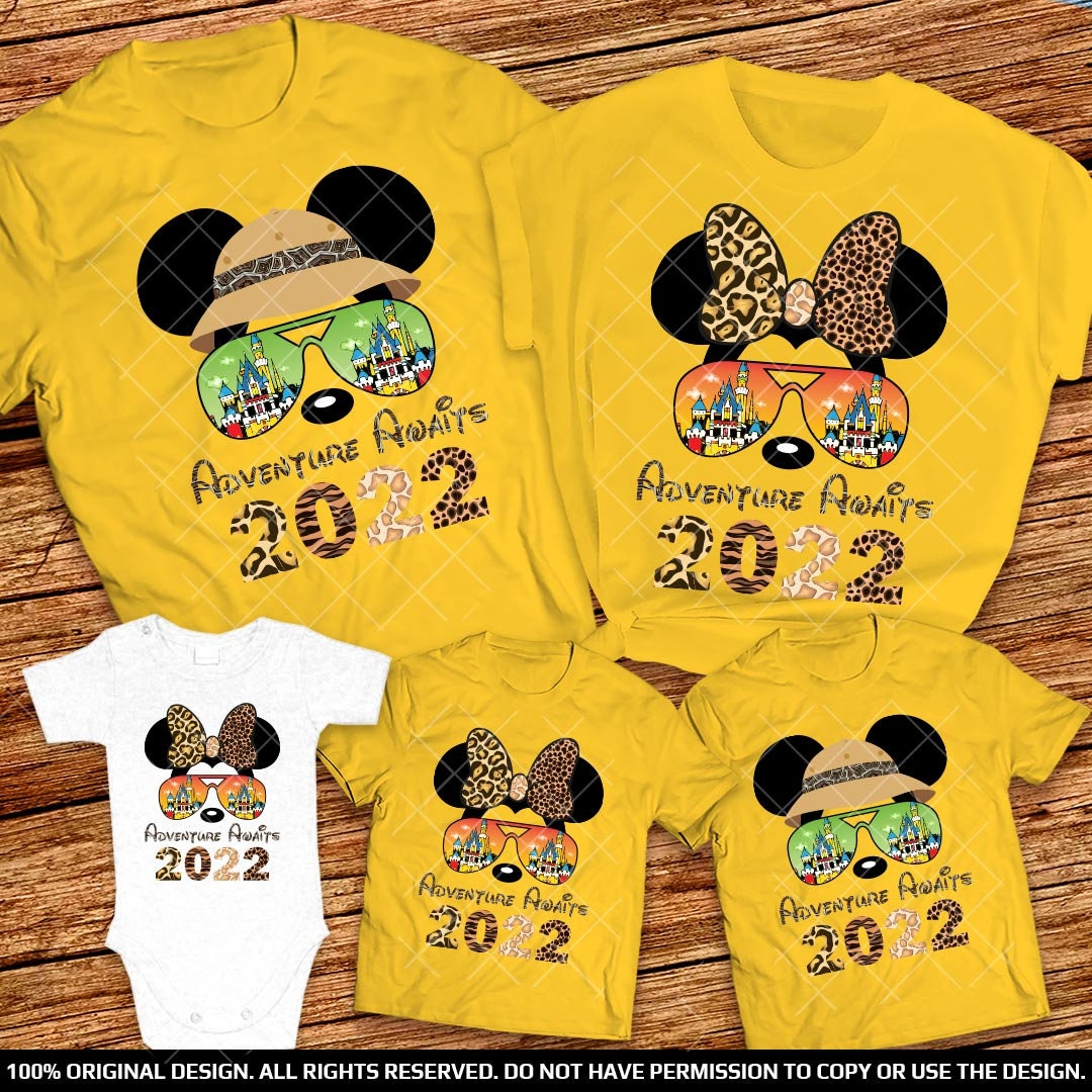 Adventure awaits family vacation t-shirts Animal Kingdom Safari shirts Theme Park family shirts 2023