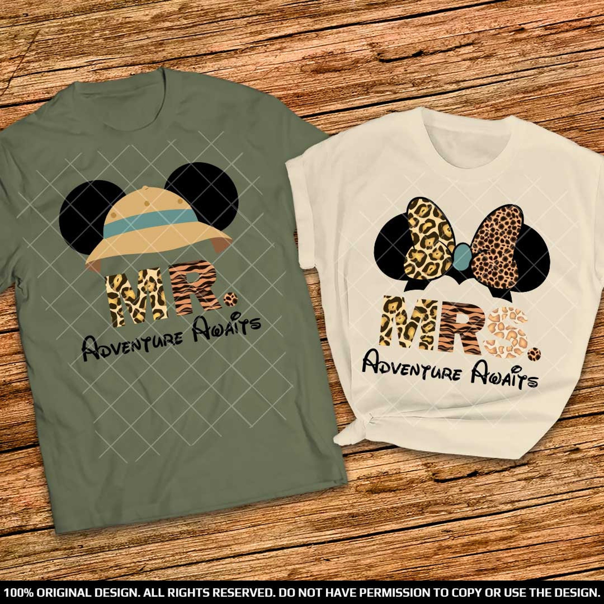 Discover MR and MRS Disney Animal Kingdom Paar 2022 T-Shirt
