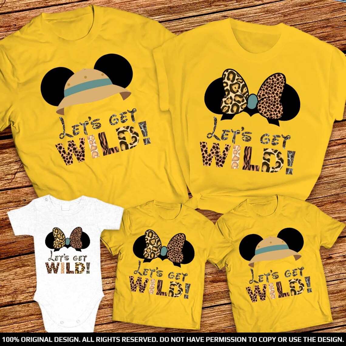 Disney Lets Get Wild shirt Animal Kingdom Theme Park family | Etsy