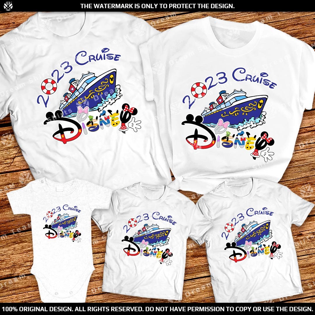 Discover Maglietta T-Shirt Famiglia Disney Trip Cruise Family 2023 Uomo Donna Bambini