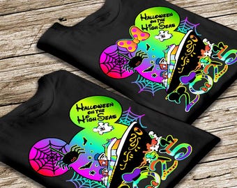 Trendy Halloween on the High Seas Disney Cruise Family shirts 2025 Disney Halloween Cruise Shirt Matching Disney Halloween Group shirts 2025