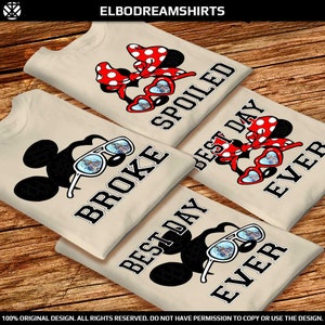 Disney Broke and Spoiled family shirts, Disney world shirts, disneyland shirt, Disney family trip Mickey and Minnie Broke and Spoiled shirt