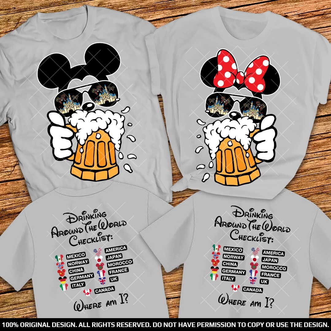 Mickey Beer Minnie Beer Front and Back 