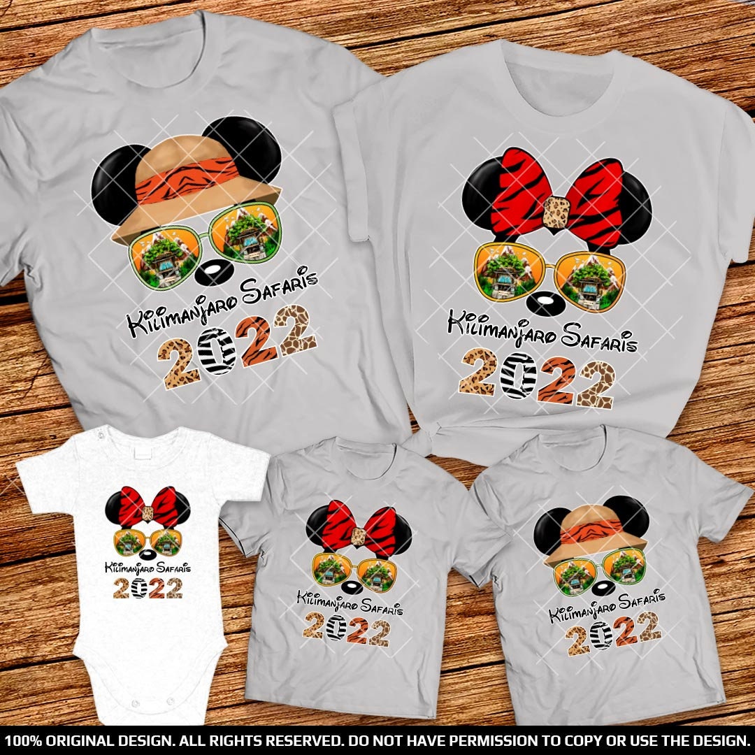 Disney Kilimanjaro Safaris Mickey and Minnine Family Shirts 2023 Animal Kingdom family shirts 2023