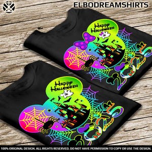 2025 Mickey's Not-So-Scary Halloween Party Shirts Mickey and Minnie Halloween Family Shirts Disney Halloween Shirts 2025 Spider Web Shirts