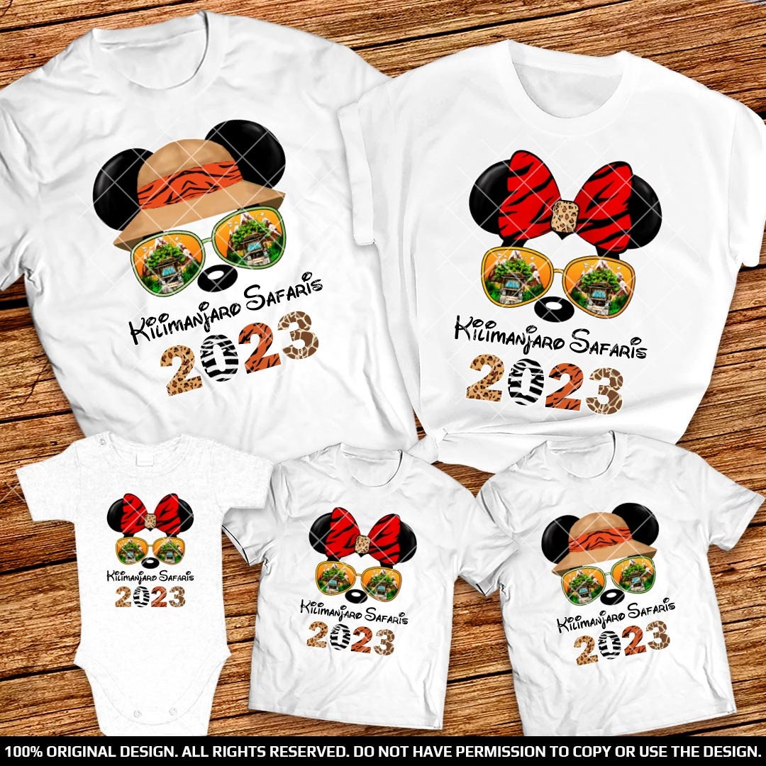 Disney Kilimanjaro Safaris Mickey and Minnine Family Shirts 2023 Animal Kingdom family shirts