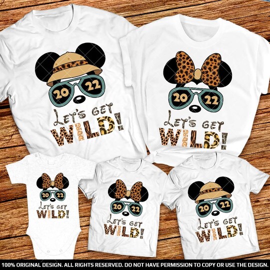 Disney let's Get Wild Animal Kingdom family shirts 2022 Safari Mode Disney shirt, Disney Group shirts Animal Kingdom shirts