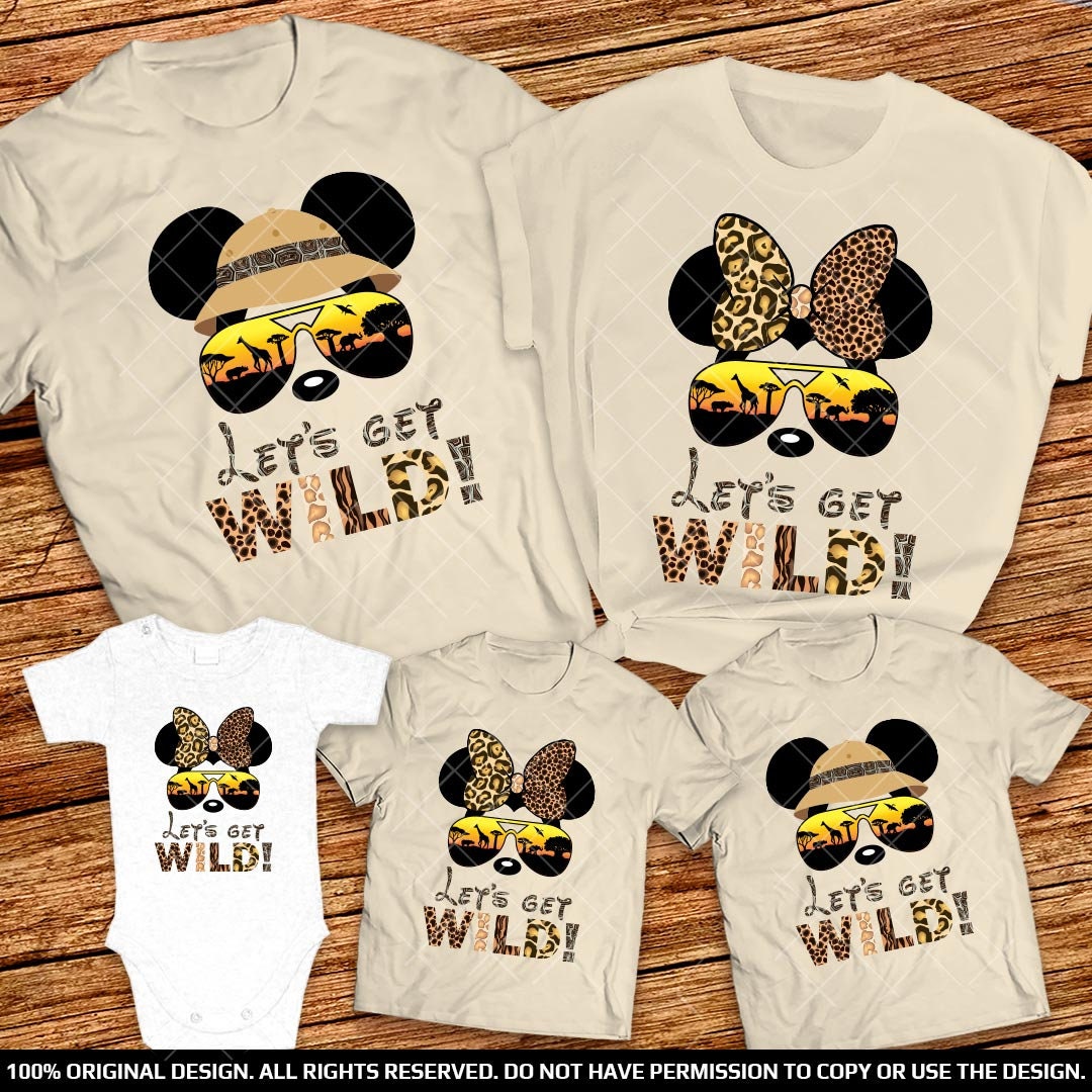 Discover Animal Kingdom Let's Get Wild Familie 2023 T-Shirt