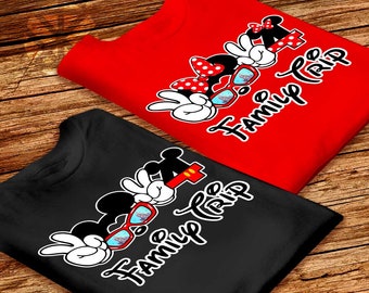 Funny Mickey and Minnie Family Vacation shirts 2024 Matching Disney Family Trip Shirts 2024 Disneyworld or Disneyland Woman Man Kids Shirts