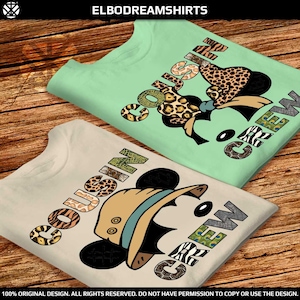 Animal Print Mickey and Minnie Cousin Crew shirts Cousin crew disney shirts Cousin reunion trip shirts matching cousin shirts Disney Trip