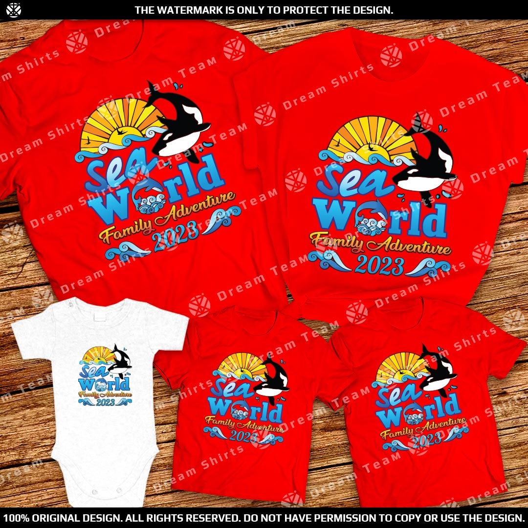 Custom SeaWorld Family Adventure Shirts 2023 Combo SeaWorld Orlando ...