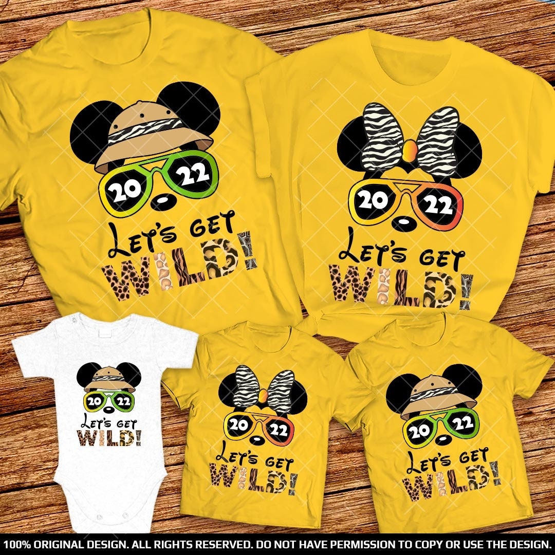 Disney Lets Get Wild shirt Animal Kingdom Theme Park family shirts 2023