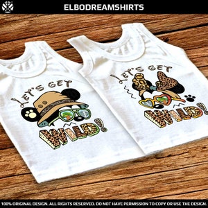 Animal Kingdom Let's Get Wild Familie Tank Tops Disney Safari Mann Frau Kind Baby Tanks Disney Safari Gruppe Tanks Mickey und Minnie Tank Tops