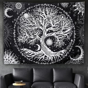 Beautiful Psychedelic Tree Tapestry, Tree of life for Wall Hanging for Living Bedroom, Dorm, Room