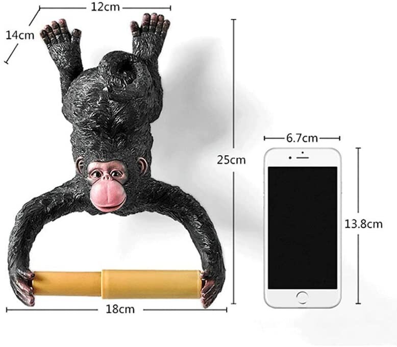 Monkey Paper Towel Holder Roll Holder Animal Decorative Etsy
