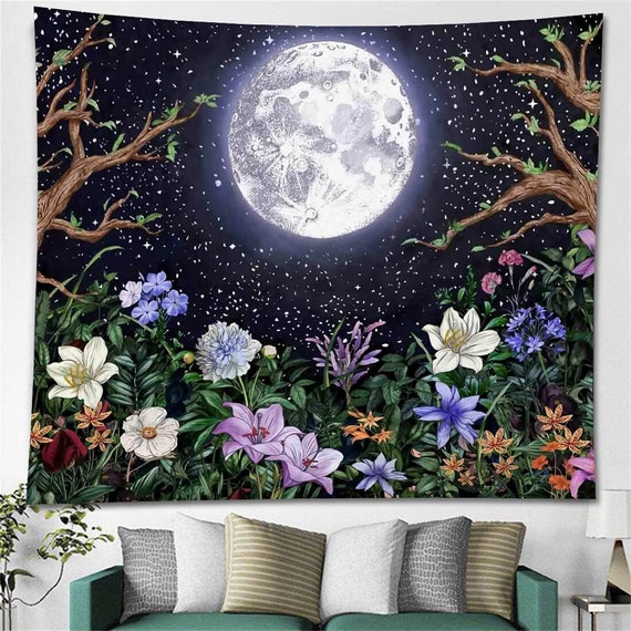Floral phases of online the moon tapestry