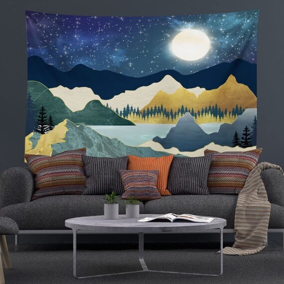 Mountain moon tapestry new arrivals