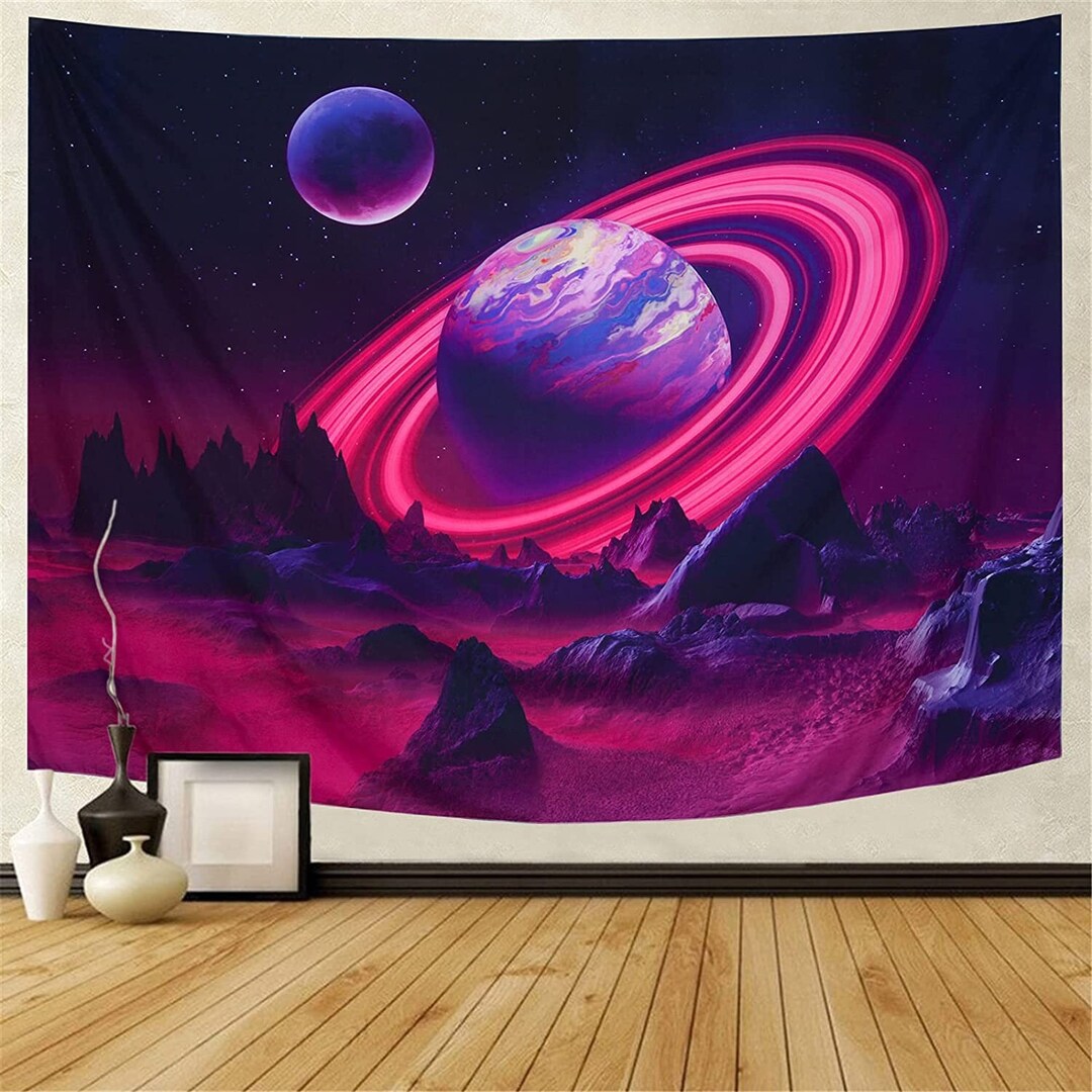 Tapestry Trippy Mountain Psychedelic Galaxy Space, Fantasy