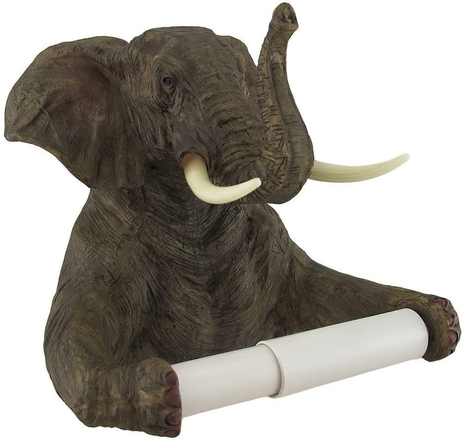 Elephant Toilet Paper Holder Decorative Animal Bathroom Etsy
