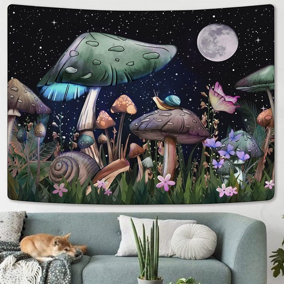 Trippy mushroom wall art hot sale