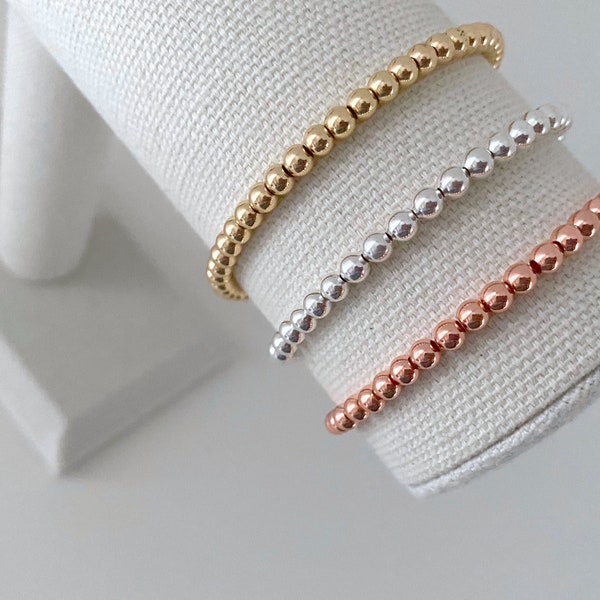 le tremble | délicat bracelet empilable | bracelets de perles | bracelets personnalisés | bracelets superposés | cadeau pour elle | bracelet délicat 