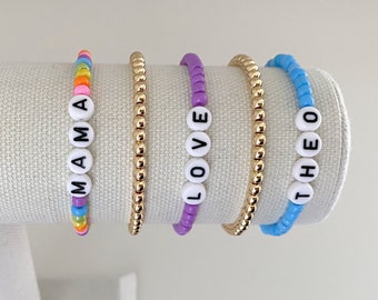 Personalized Custom Beaded Name Bracelets | word bracelets | colorful beaded bracelet | customizable bracelet | name bracelet | bracelets