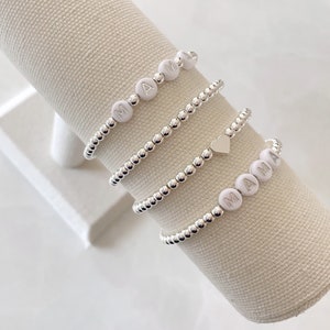 Sterling Silver Beaded Bracelets | charm bracelets | custom bracelets | stacking bracelets | name bracelets | beaded bracelet | gift for her