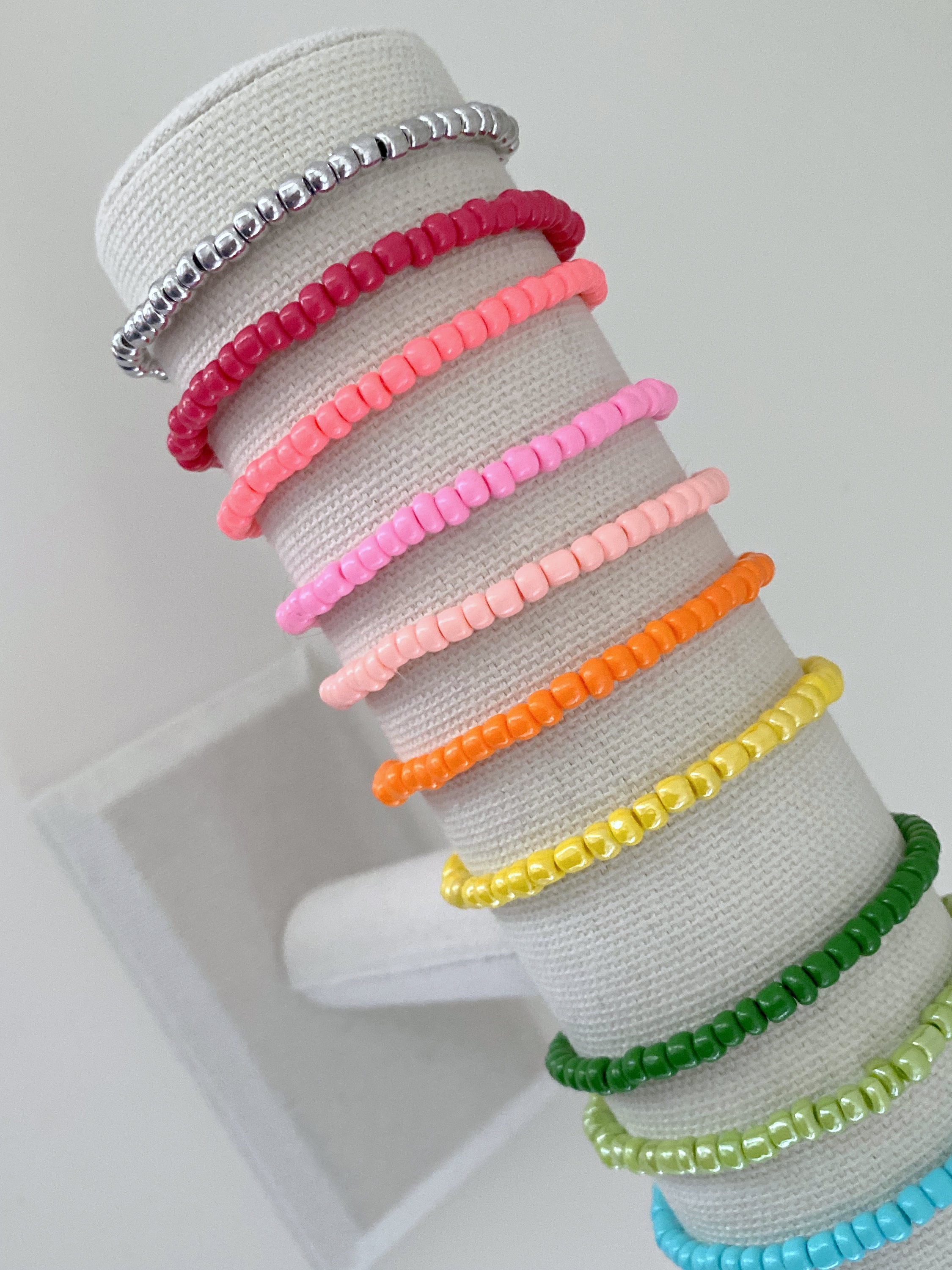 Solid Color Beaded Bracelet Stackable Bracelets Kids Etsy