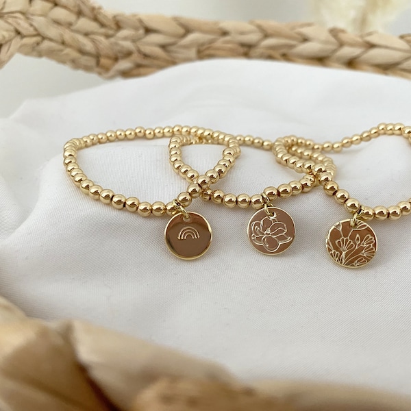 Coin Charm Bracelet Etsy
