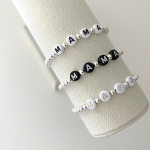 the mama sterling silver bracelet | sterling silver plated bracelets | name bracelets | mama bracelets | stacking bracelets