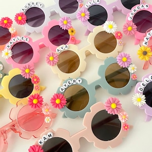 personalized flower sunglasses | custom name sunglasses | toddler sunglasses | personalized kids sunglasses | flower shape sunglasses