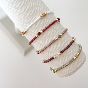 das Rocailles Perlenarmband | Perlenarmband | Stapelarmband | dehnbares elastisches Armband | Rocailles perlen