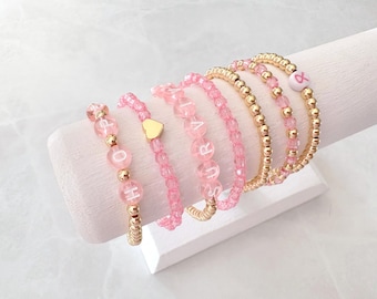 Breast Cancer Awareness Bracelets | Pink Ribbon Bracelets | Survivor Gift | Cancer Awareness | Gifts for Her | Beaded Bracelets