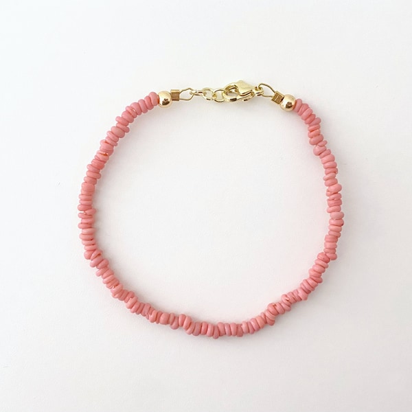 Rose | Rose Java Glass Bead Bracelet | Clasp Bracelet | Wire Bracelet | Beaded Bracelet | Stacking Bracelet