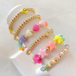 the spring break collection | stacking bracelet | charm bracelet | colorful bracelet | gift for teen girls | stretch bracelet