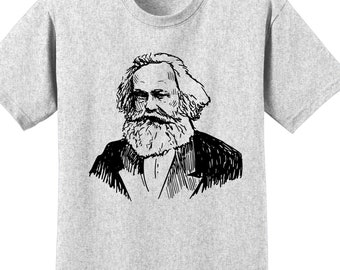 Carl Marx Cartoon Sketch Communisms Socialism  Revolution Revolutionary Socialist Leftist Shirt M3151