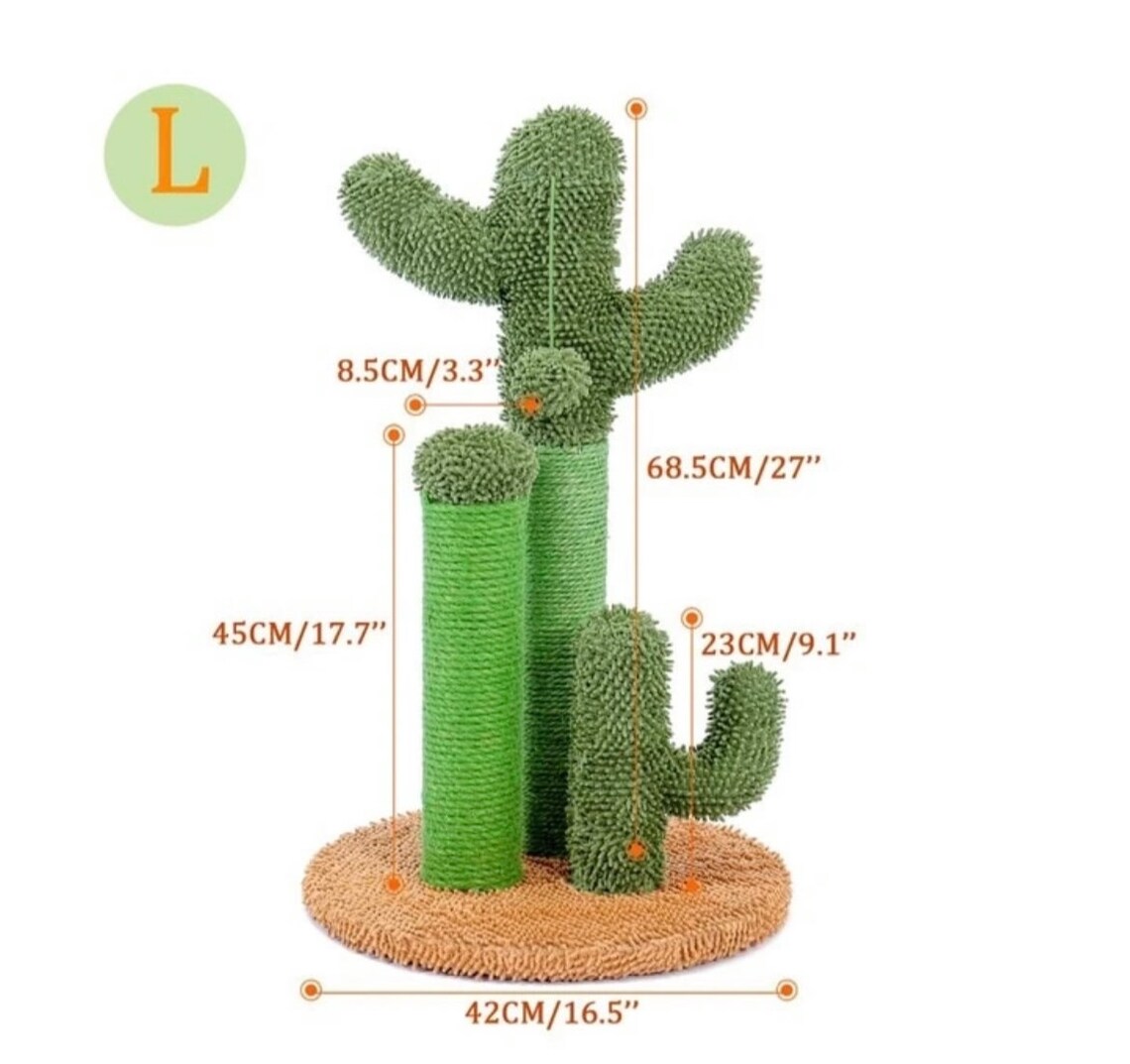 Cactus Cat Scratching Post Etsy