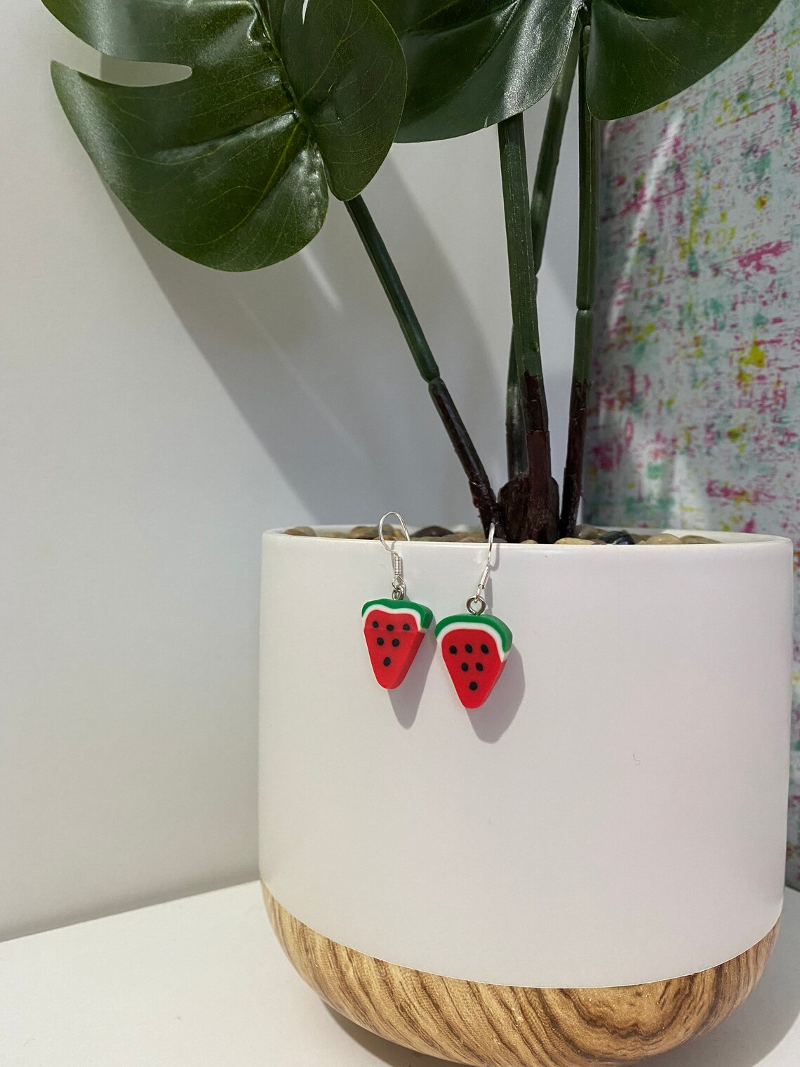 Fresh Watermelon Earrings Etsy