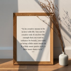 Osho - Be in love with life - quote poster print