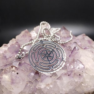 Hekate&#39;s Wheel Necklace, Crossroads Goddess, Hecate, Goddess, Charm