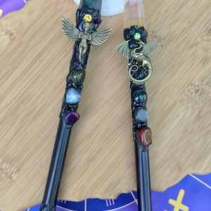 Flourite Wands, dragon, angel, altar, Magick, witch