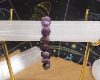Braccialetti di lepidolite, braccialetti di cristallo, cristalli curativi, insonnia, rilassamento