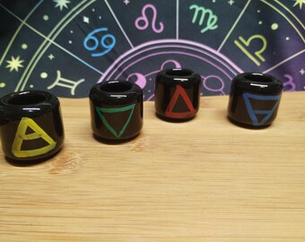 Elemental Chime Candle Holders - Black - Set of 4
