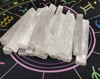 Selenite - 4 pollici, satinata, purificante, cristalli, bastoncini di selenite