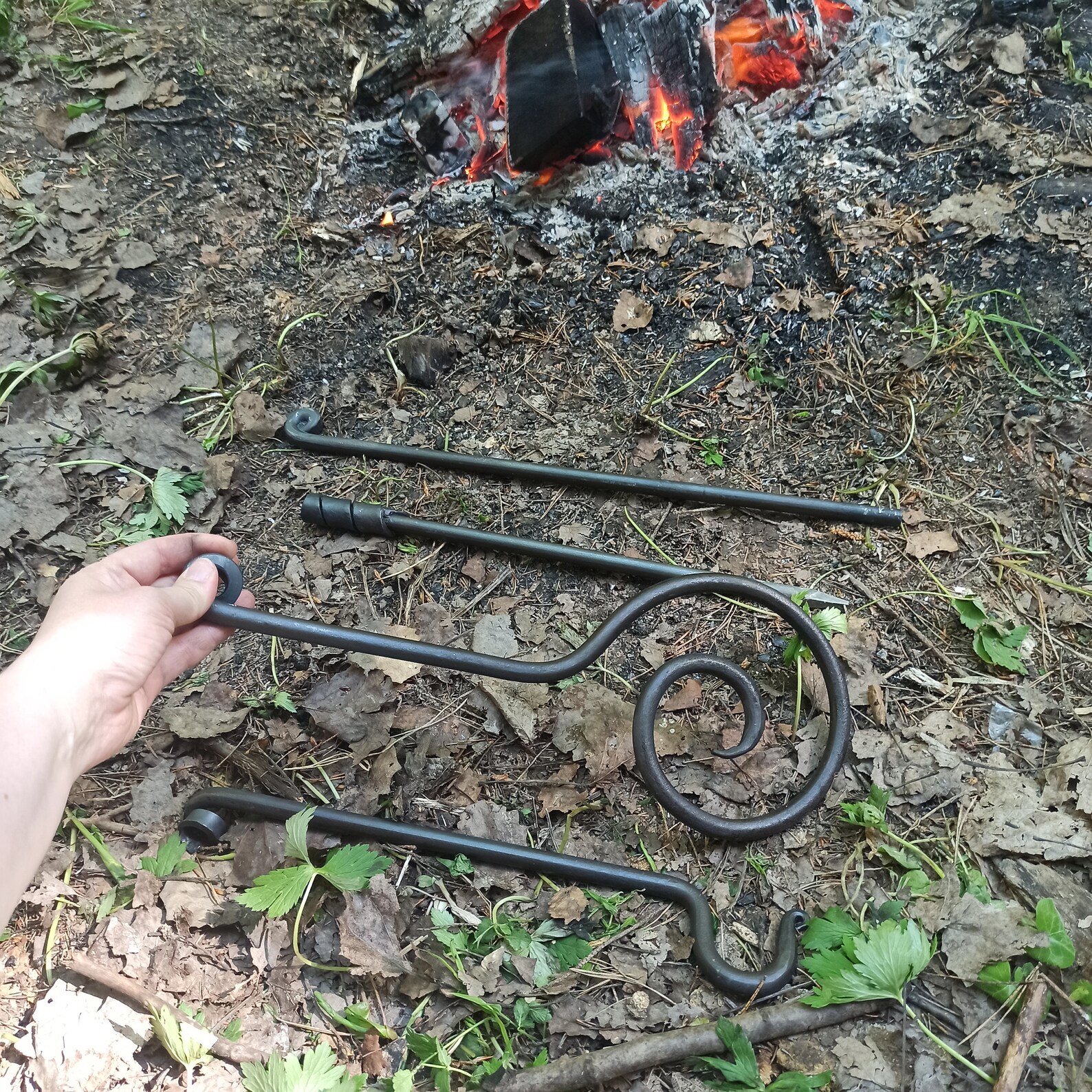 Grill fire anchor swing arm Camping BBQ Bushcraft Etsy