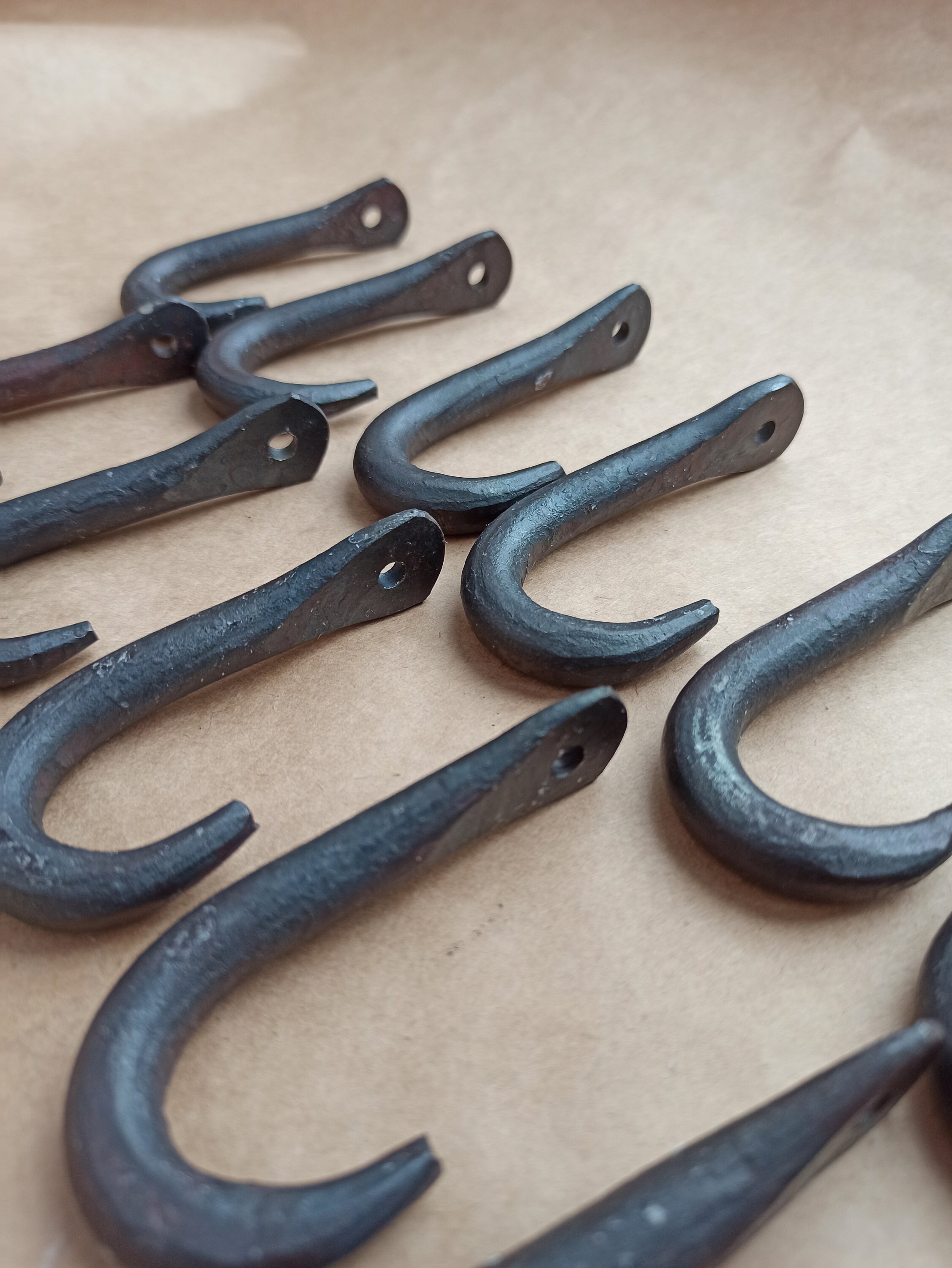 Set of 5 Hand hooks Metal wall hooks Cup hook Utility Etsy